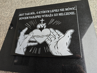 Grave Gravel Tombstone 45x35 cm čierny