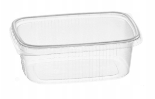Boxy na jedlo a nápoje - Obdĺžniková PP nádoba s vrchnákom 125ml (100ks)