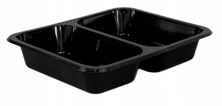 Boxy na jedlo a nápoje - Čierny tónovaný kontajner dvadsať 4 cm 50 ks.