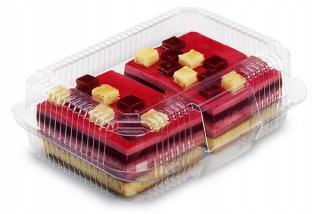 Jednorázové taniere, misky - Koláčový nádoba Ali11 Pet 183x120x72 50sztuk