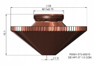 Precitec dýza de HP1.5 P0591-573