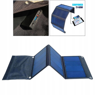 Prenosná nabíjačka pre solárne panely 20 W s portom USB 21 W