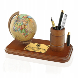 Organizér na kancelársky stôl - Globe Desk Toolbox pre gravírovacieho učiteľa