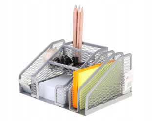 Organizér na kancelársky stôl - Sieť 6A Desk - Z9092 Striebro