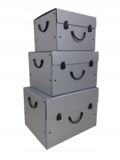Úložné boxy B-Silver-Black set