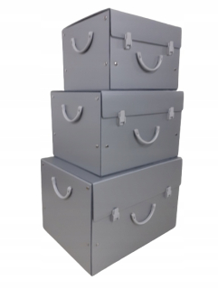 Úložné boxy B-Silver-Gray set