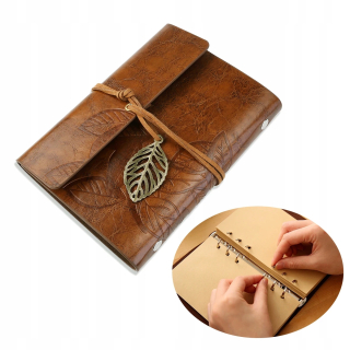 Prázdny notebook denník PU kožená obálka