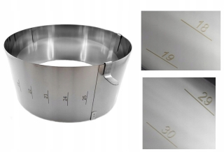 Edge Band nastaviteľná koláčová plechová stupnica h12cm