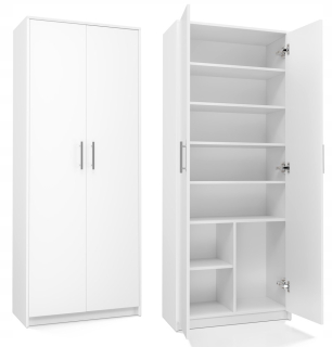 Polica, regál do kancelárie - Kancelárska knižnica Salon Office Dvere Oliv 2d White Mat