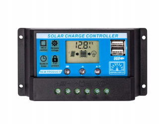 Regulátor solárneho nabíjania 12V 24V LCD panel 30A