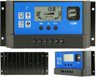 Regulátor slnečného nabíjania 12V 24V 40A Ovládač