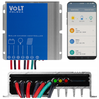 Solárny regulátor MPPT 12V 10A Bluetooth IP67 Volt