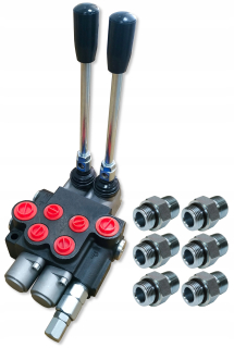 HYDRAULICKÉ ROZDIEĽA 2 SEKCIE 80L + PRIPOJENIA