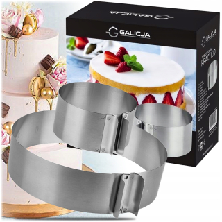 Rant Rim for Cake Cake nastaviteľný formulár 16-30