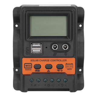 Regulátor nabíjania 30A 12V 24V PWM regulátor