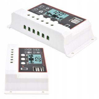 Regulátor solárny regulátor PWM 12V/24V 10A USB