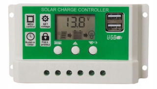 Regulátor nabíjania 10A PWM 12V 24V LITOWE S3 S4