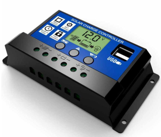 Regulátor nabíjania 20A PWM Solar 12v 24v LCD USB