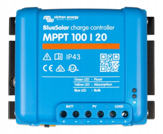 Nabíjanie regulátora bluesolar MPPT 100/20 Victron