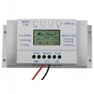 Regulátor LCD panela 30A nabíjací ovládač tri