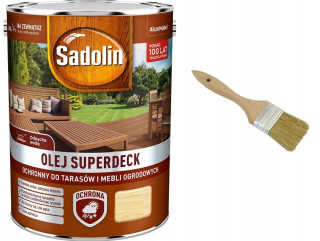 Sadolin Superdeck- Olej, farby + 5L kefka