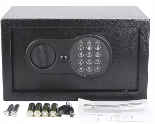 Trezor, sejf - Elektronický bezpečnostný dom -Umiestnenie veľkých kovových klávesov
