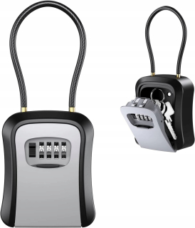 Trezor, sejf - Externý trezor pre kľúče šifrova šifra s káblom