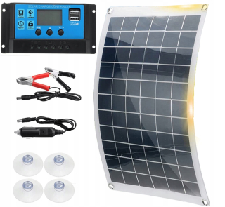 Solárny solárny panel 100 W batéria 12V regulátor