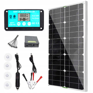 Batéria solárneho solárneho panela 100 W 18V regulátor