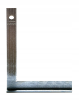 Pravítko uholník - Zámočnícky oceľový uhol s nohou 200x130 mm