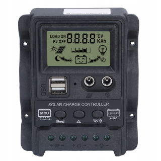 Regulátor solárneho nabíjania PWM LCD 12/24V 20A