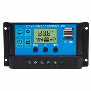 Regulátor solárneho nabíjania PWM LCD 12V/24V 20A