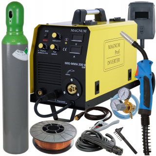 Profi zváračka - Magnum Mig MIG 200W MMMA Weldum Migomat 2in1 set