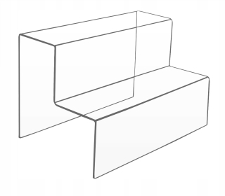 Krok krok servery Krok 30 cm 2 stupne s plexisklom