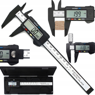 Posuvné meradlo - Digitálne elektronické kovové LCD hrbole 150 mm