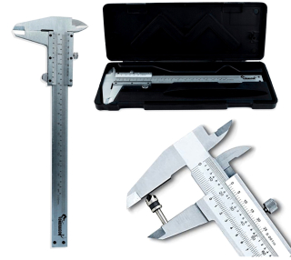 Posuvné meradlo -  Tradičné bumpfish 150 mm manuálne hliníkové puzdro