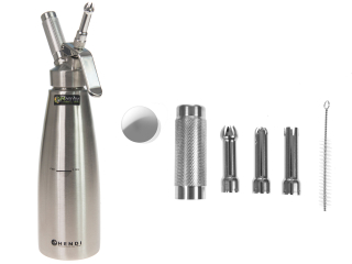 Sifón pre šľahačky krémové krémy Hendi 1L Inox 100%
