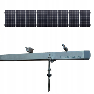 Upevňovací systém 8 PV modulov na dvoch rukách
