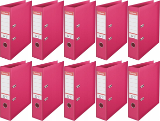 Binder Esselte A4/75 mm 500 ružové karty x10