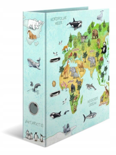 Detský kartónový spojivo A4 World Map 7 cm