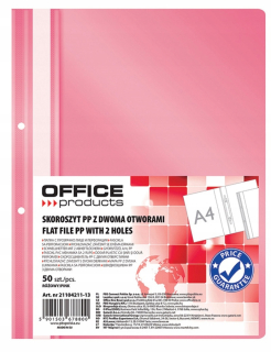 Špíz PP A4 2 Pink zapojené otvory 50 ks