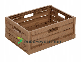 Prepravka, nádoba - Box 30x40 ako drevo, skladanie - plast