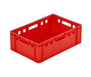 Prepravka, nádoba - Euro box na manipuláciu 600x400x200 červená