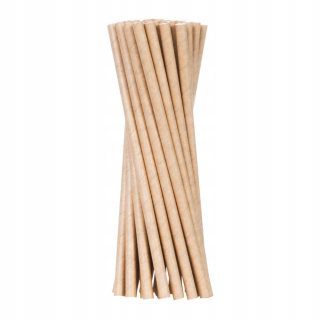 Slamky na nápoje - Ekologické slamky Kraft Brown 6 mm 21 cm 500 ks