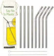 Slamky na nápoje - Kovové slamky Homee vyrobené zo 16 ks+puzdro+čistič