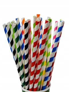 Zmrzlinovač - Žulové papierové slamky, 21 cm farba 250 ks.