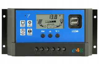 Regulátor solárneho nabíjania 40A PWM USB LCD 12V/24