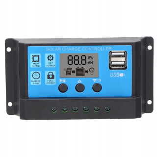 Regulátor solárneho nabíjania PWM 12V 24V LCD 60A