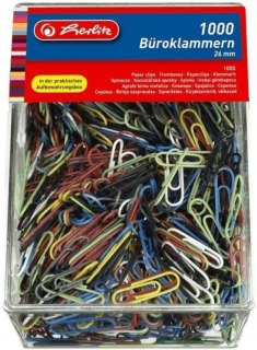 Farebné kancelárske sponky 26mm HERLITZ
