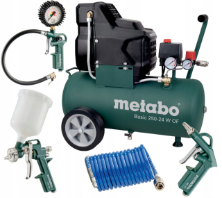 Kompresor - Metabo 250-24 piestový kompresor v + set